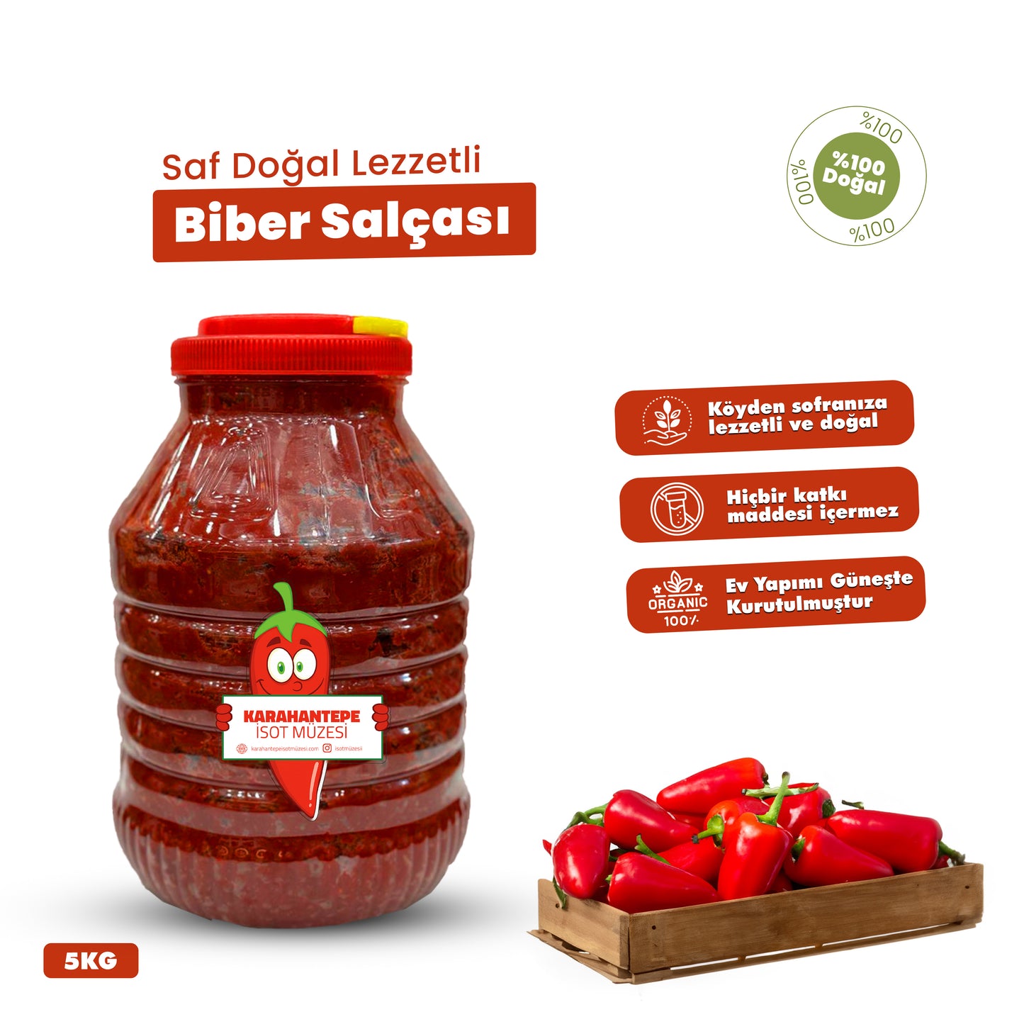 Ev Yapımı Acı Biber Salçası Yemeklik