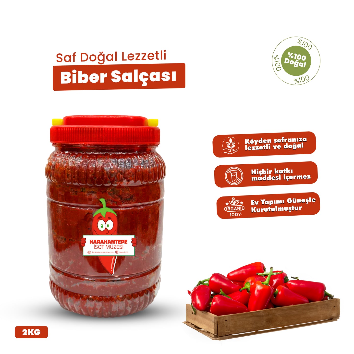 Ev Yapımı Acı Biber Salçası Yemeklik