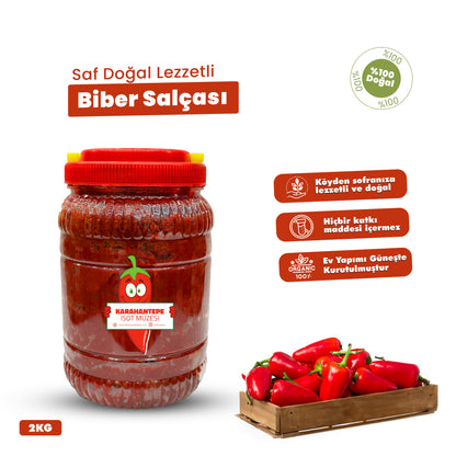 Ev Yapımı Acı Biber Salçası Yemeklik