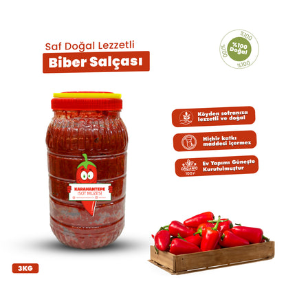 Ev Yapımı Acı Biber Salçası Yemeklik