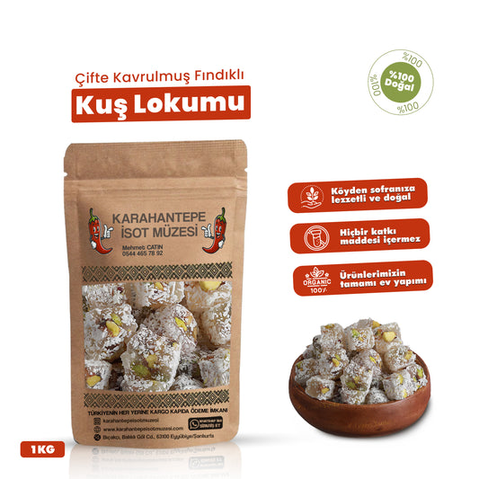 Çifte Kavrulmuş Fındıklı Kuş Lokumu