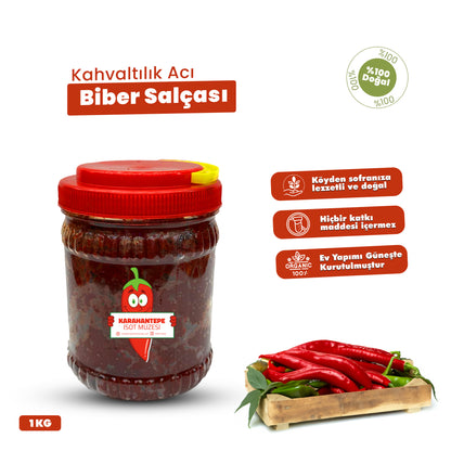 Ev Yapımı Kahvaltılık Acı Biber Salçası