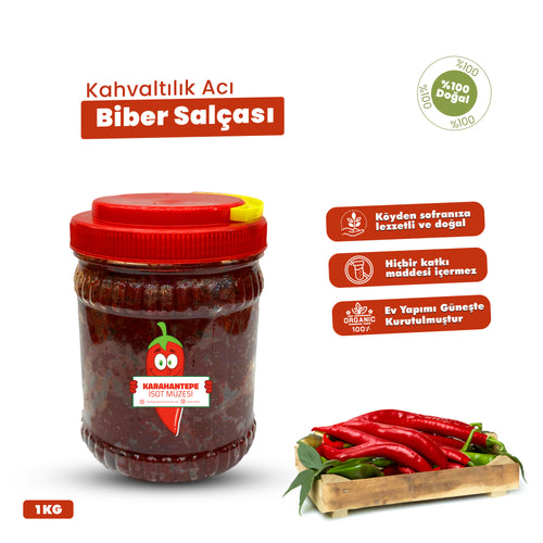 Ev Yapımı Kahvaltılık Acı Biber Salçası