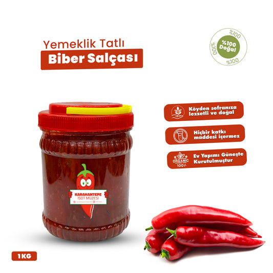 Ev Yapımı Yemeklik Tatlı Biber Salçası